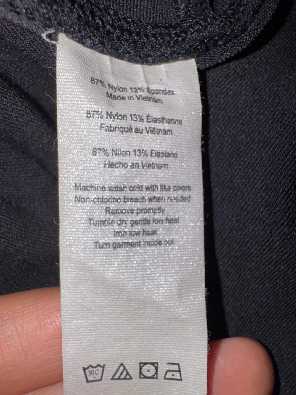 ALO Yoga Black Knit Garment with Care Tag